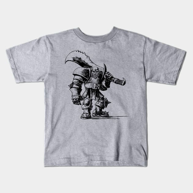 Orc Warrior 1 Kids T-Shirt by JHillos